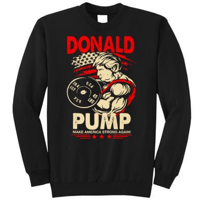 Funny Donald Pump Make America Swole Again Trump 2024 Return Sweatshirt