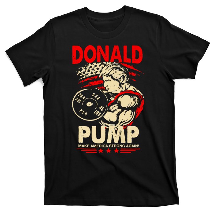 Funny Donald Pump Make America Swole Again Trump 2024 Return T-Shirt