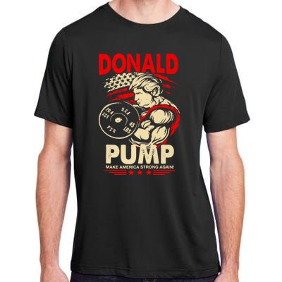 Funny Donald Pump Make America Swole Again Trump 2024 Return Adult ChromaSoft Performance T-Shirt