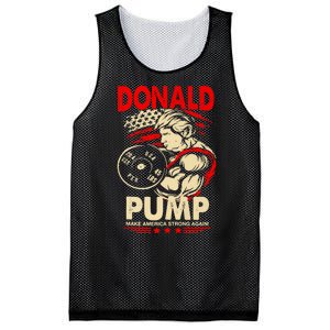 Funny Donald Pump Make America Swole Again Trump 2024 Return Mesh Reversible Basketball Jersey Tank