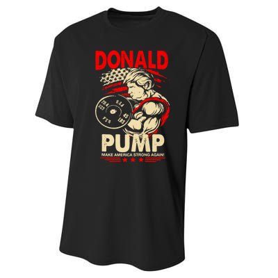 Funny Donald Pump Make America Swole Again Trump 2024 Return Performance Sprint T-Shirt