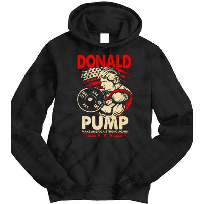 Funny Donald Pump Make America Swole Again Trump 2024 Return Tie Dye Hoodie