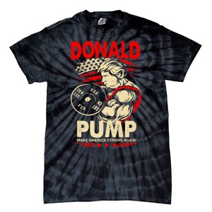 Funny Donald Pump Make America Swole Again Trump 2024 Return Tie-Dye T-Shirt