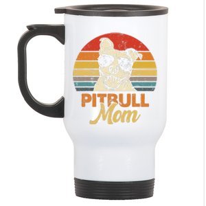 Funny Dog Pitbull Mom Pittie Mom Mothers Day Stainless Steel Travel Mug