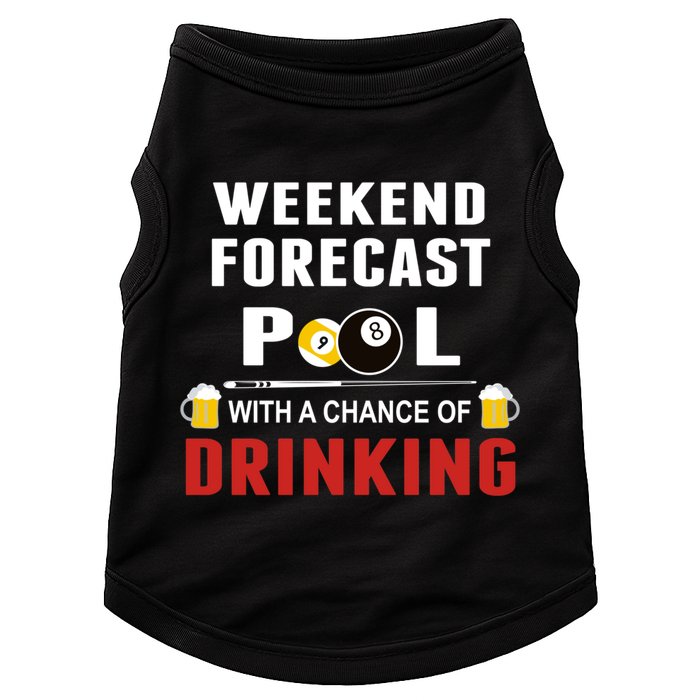 Father's Day POOL WITH A CHANCE OF A DRINKING BILLIARDS POOL Gift For Dad Doggie Tank