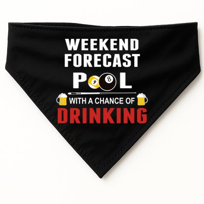 Father's Day POOL WITH A CHANCE OF A DRINKING BILLIARDS POOL Gift For Dad USA-Made Doggie Bandana
