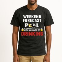 Father's Day POOL WITH A CHANCE OF A DRINKING BILLIARDS POOL Gift For Dad Tall T-Shirt