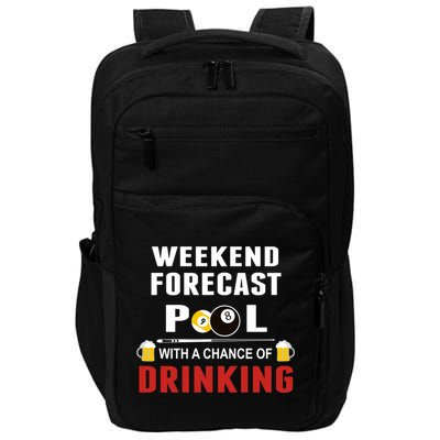 Father's Day POOL WITH A CHANCE OF A DRINKING BILLIARDS POOL Gift For Dad Impact Tech Backpack