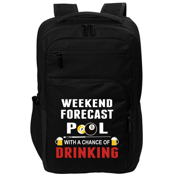 Father's Day POOL WITH A CHANCE OF A DRINKING BILLIARDS POOL Gift For Dad Impact Tech Backpack