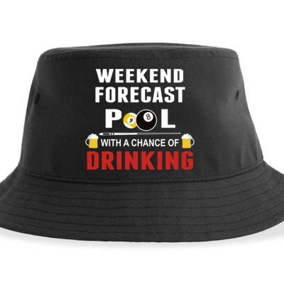Father's Day POOL WITH A CHANCE OF A DRINKING BILLIARDS POOL Gift For Dad Sustainable Bucket Hat