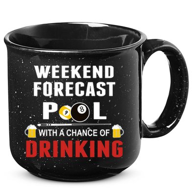 Father's Day POOL WITH A CHANCE OF A DRINKING BILLIARDS POOL Gift For Dad 15oz Campfire Ceramic Mug