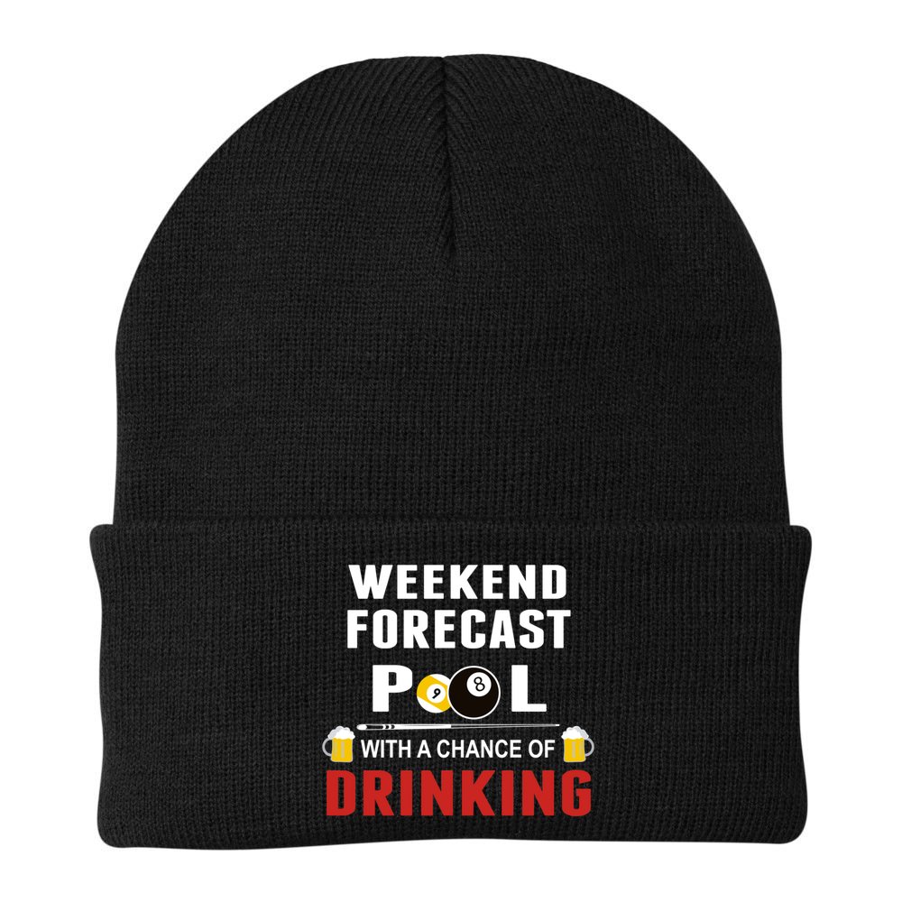 Father's Day POOL WITH A CHANCE OF A DRINKING BILLIARDS POOL Gift For Dad Beanie