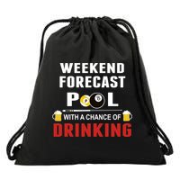 Father's Day POOL WITH A CHANCE OF A DRINKING BILLIARDS POOL Gift For Dad Drawstring Bag