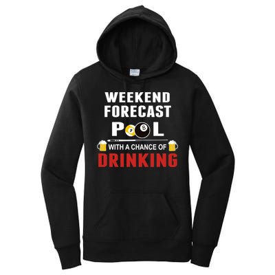 Father's Day POOL WITH A CHANCE OF A DRINKING BILLIARDS POOL Gift For Dad Women's Pullover Hoodie