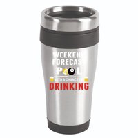 Father's Day POOL WITH A CHANCE OF A DRINKING BILLIARDS POOL Gift For Dad 16oz Travel Tumbler
