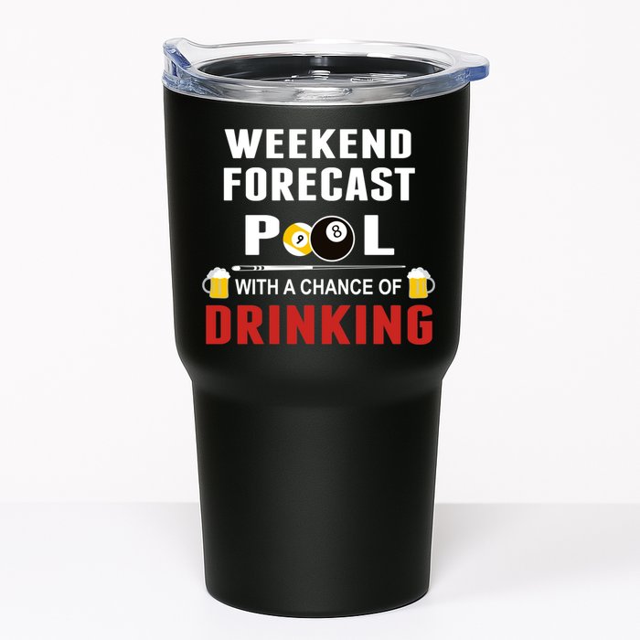 Father's Day POOL WITH A CHANCE OF A DRINKING BILLIARDS POOL Gift For Dad Tumbler