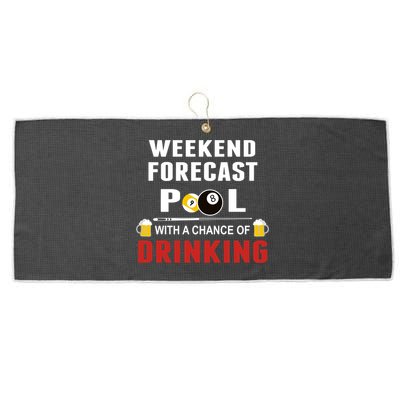 Father's Day POOL WITH A CHANCE OF A DRINKING BILLIARDS POOL Gift For Dad Large Microfiber Waffle Golf Towel