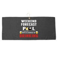 Father's Day POOL WITH A CHANCE OF A DRINKING BILLIARDS POOL Gift For Dad Large Microfiber Waffle Golf Towel