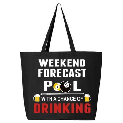 Father's Day POOL WITH A CHANCE OF A DRINKING BILLIARDS POOL Gift For Dad 25L Jumbo Tote
