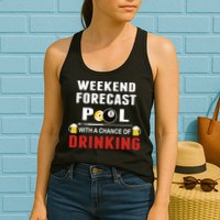 Father's Day POOL WITH A CHANCE OF A DRINKING BILLIARDS POOL Gift For Dad Womens Tank Top