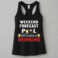 Father's Day POOL WITH A CHANCE OF A DRINKING BILLIARDS POOL Gift For Dad Womens Tank Top