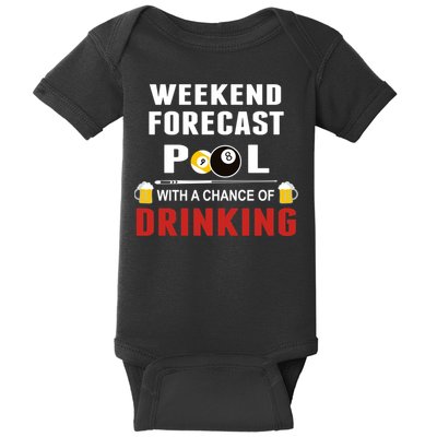 Father's Day POOL WITH A CHANCE OF A DRINKING BILLIARDS POOL Gift For Dad Baby Bodysuit