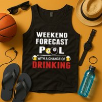Father's Day POOL WITH A CHANCE OF A DRINKING BILLIARDS POOL Gift For Dad Tank Top