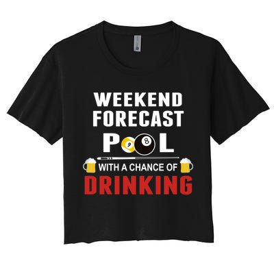 Father's Day POOL WITH A CHANCE OF A DRINKING BILLIARDS POOL Gift For Dad Crop Top