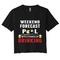 Father's Day POOL WITH A CHANCE OF A DRINKING BILLIARDS POOL Gift For Dad Crop Top