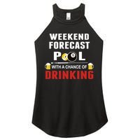 Father's Day POOL WITH A CHANCE OF A DRINKING BILLIARDS POOL Gift For Dad Women's Perfect Tri Rocker Tank