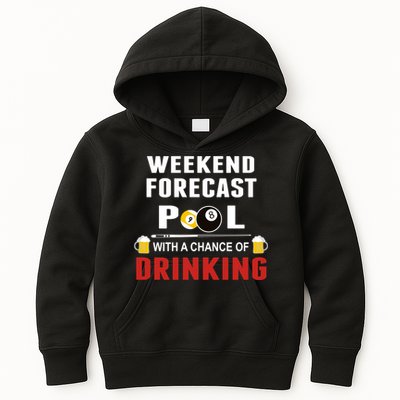 Father's Day POOL WITH A CHANCE OF A DRINKING BILLIARDS POOL Gift For Dad Kids Hoodie