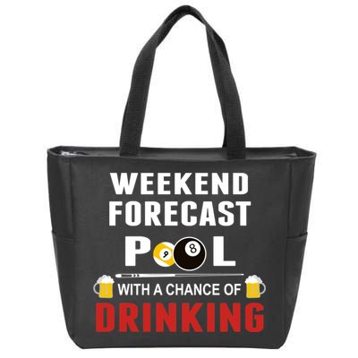 Father's Day POOL WITH A CHANCE OF A DRINKING BILLIARDS POOL Gift For Dad Zip Tote Bag