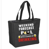 Father's Day POOL WITH A CHANCE OF A DRINKING BILLIARDS POOL Gift For Dad Zip Tote Bag