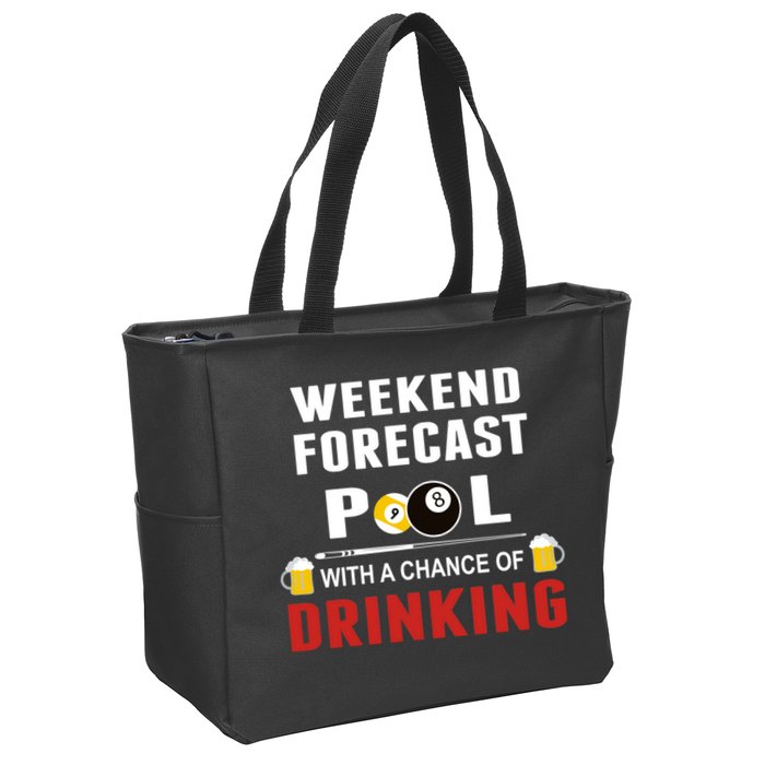 Father's Day POOL WITH A CHANCE OF A DRINKING BILLIARDS POOL Gift For Dad Zip Tote Bag