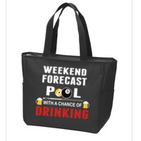Father's Day POOL WITH A CHANCE OF A DRINKING BILLIARDS POOL Gift For Dad Zip Tote Bag