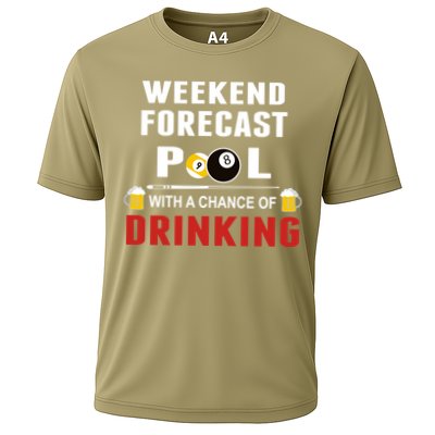 Father's Day POOL WITH A CHANCE OF A DRINKING BILLIARDS POOL Gift For Dad Performance Shirt