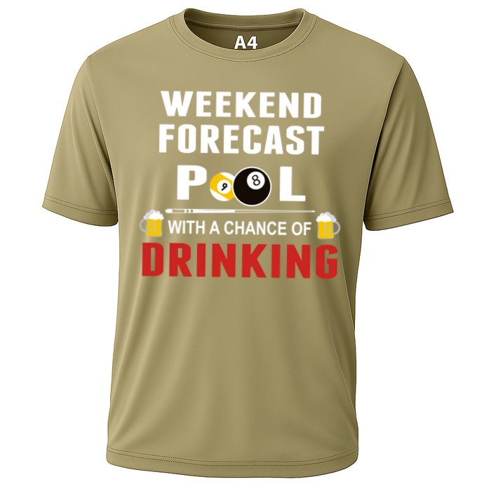 Father's Day POOL WITH A CHANCE OF A DRINKING BILLIARDS POOL Gift For Dad Performance Shirt