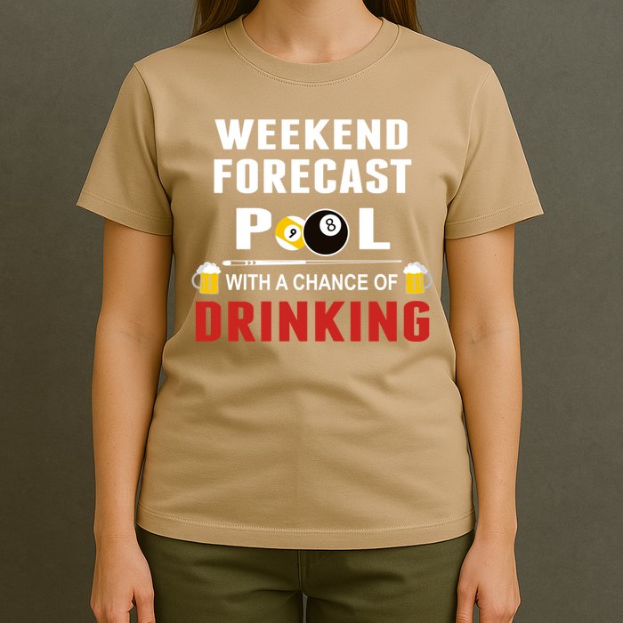 Father's Day POOL WITH A CHANCE OF A DRINKING BILLIARDS POOL Gift For Dad T-Shirt