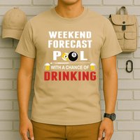 Father's Day POOL WITH A CHANCE OF A DRINKING BILLIARDS POOL Gift For Dad T-Shirt