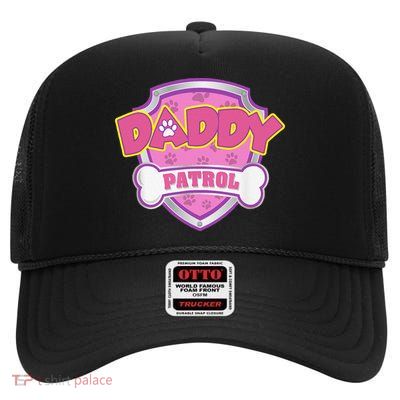 Funny Daddy Patrol Dog Mom, Dad For Women Gift High Crown Mesh Back Trucker Hat