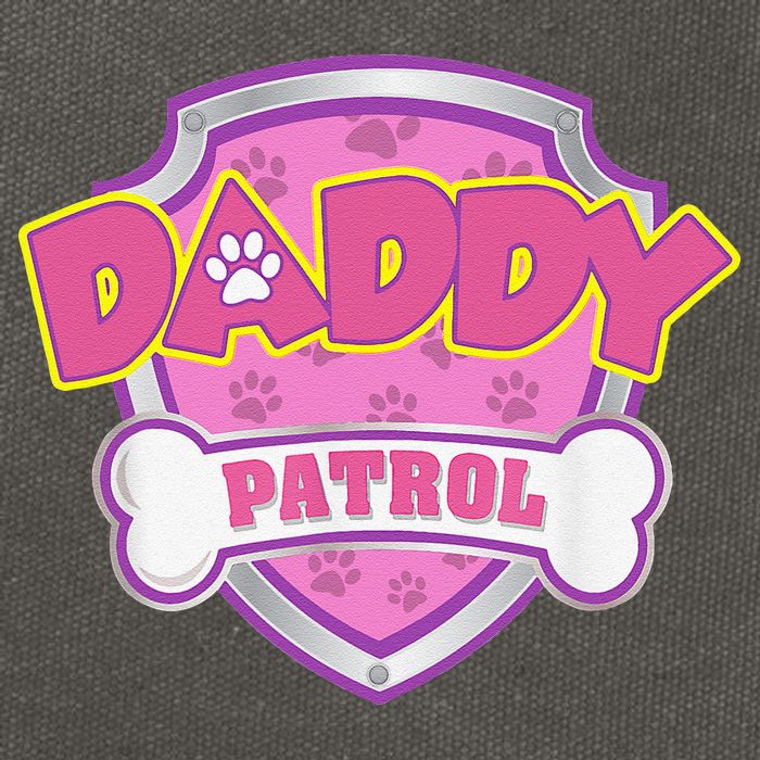 Funny Daddy Patrol Dog Mom, Dad For Women Gift Cotton Canvas Backpack