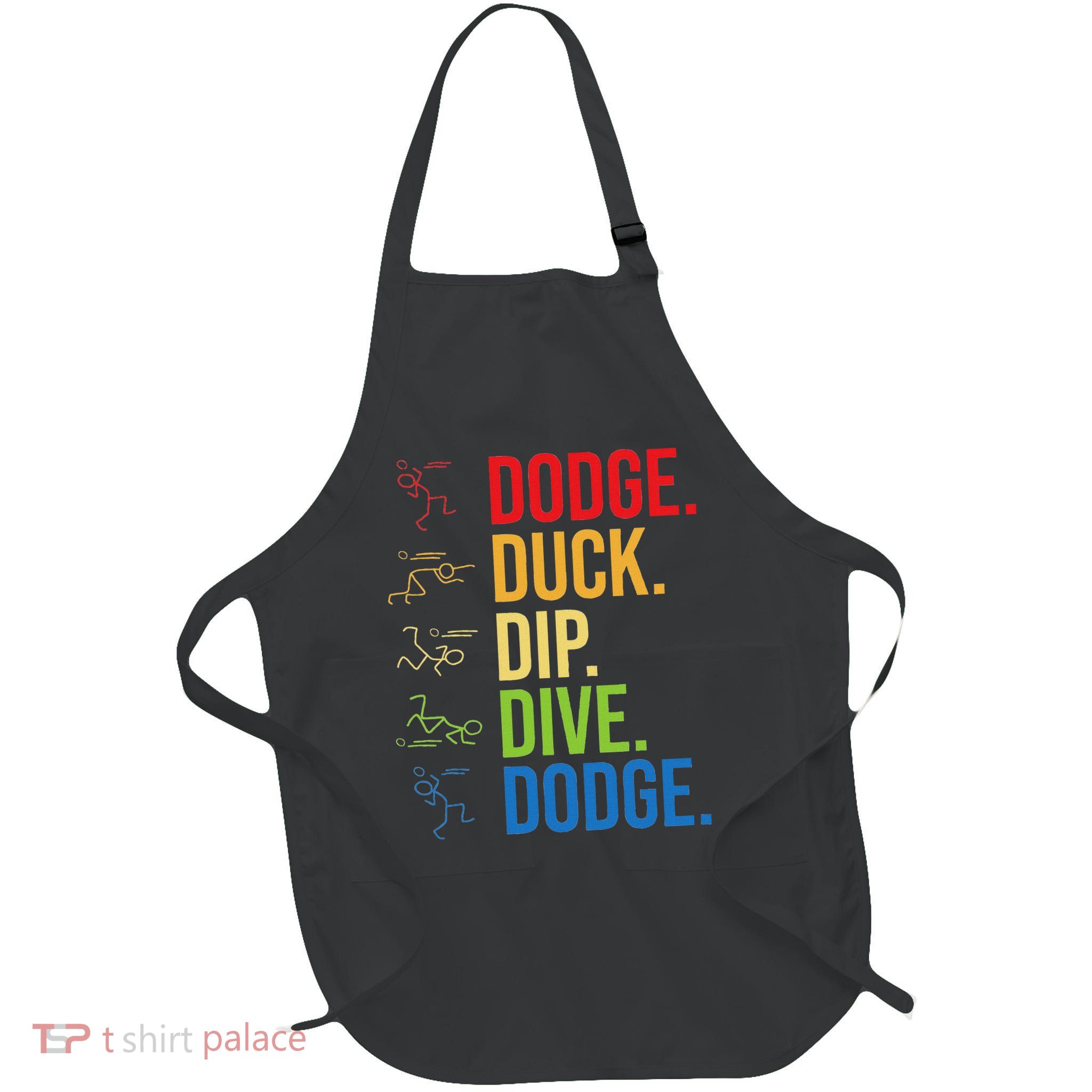 Funny Dodgeball Player Ball Game Dodgeballer Full-Length Apron With Pockets