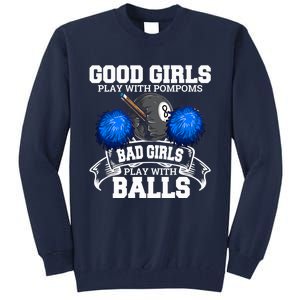 Father's Day Pool Player Billiards Funny Gift For Dad Tall Sweatshirt