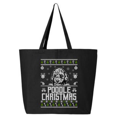 Funny Dog Poodle Ugly Xmas Design Christmas Dogs Gift 25L Jumbo Tote