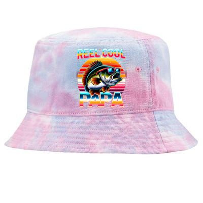 Fishing Dad Papa Reel Cool Papa Fisher FatherS Day Gift Gift Tie-Dyed Bucket Hat