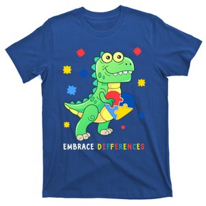 Funny Dinosaur Puzzle Piece Autism Awareness Gift T-Shirt