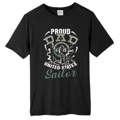 Fathers Day Proud Dad Of A United States Anchor Sailor Gift Tall Fusion ChromaSoft Performance T-Shirt