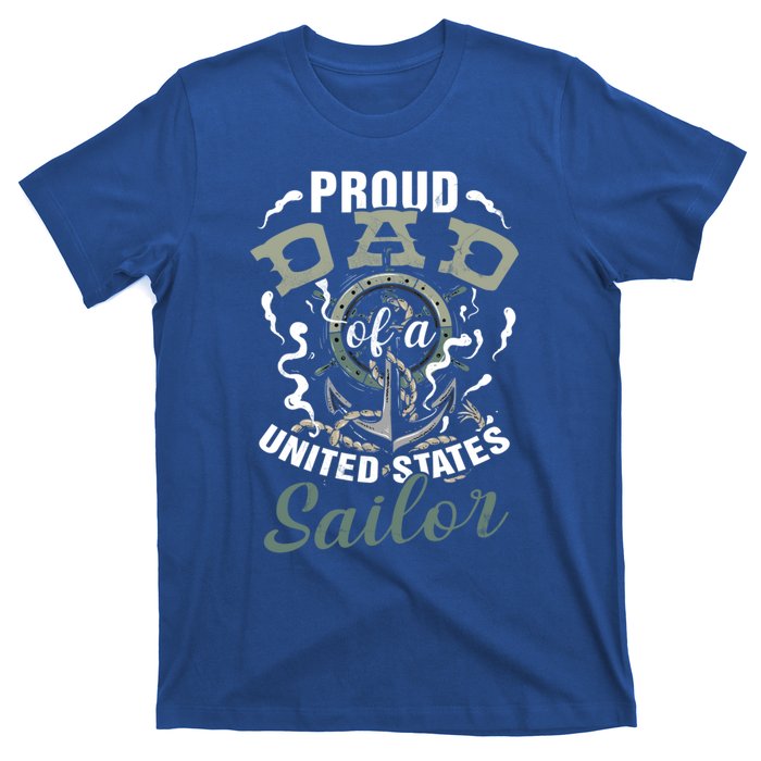 Fathers Day Proud Dad Of A United States Anchor Sailor Gift T-Shirt