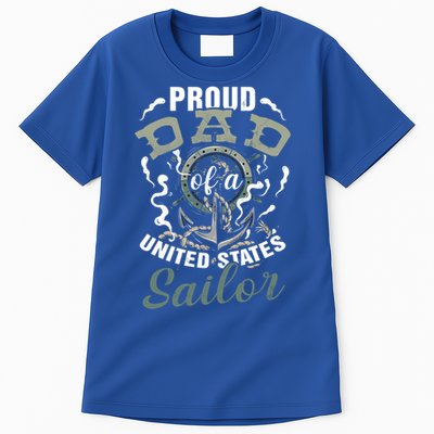 Fathers Day Proud Dad Of A United States Anchor Sailor Gift Tall T-Shirt