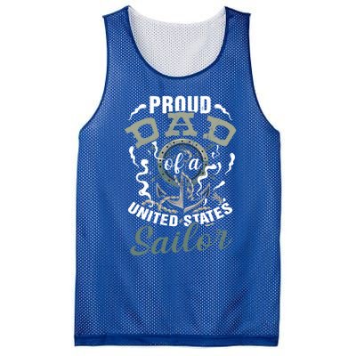 Fathers Day Proud Dad Of A United States Anchor Sailor Gift Mesh Reversible Basketball Jersey Tank